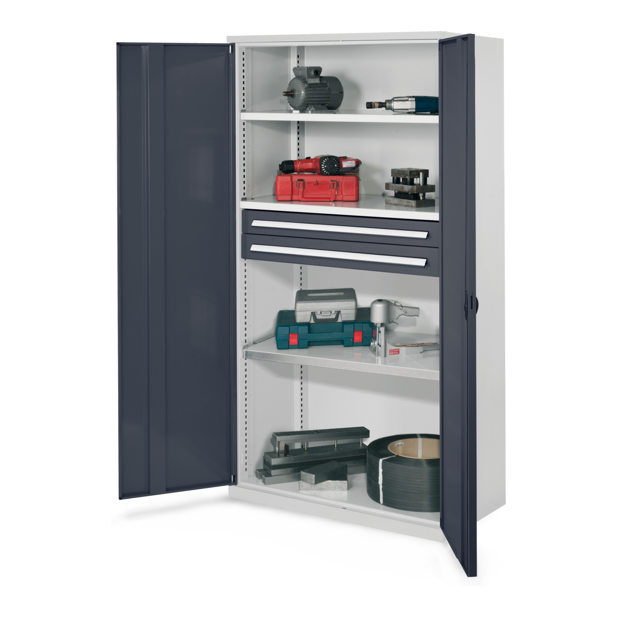 Kappes Schwerlastschrank OMT Mod. 45 RAL 7035/7016 Vollblechtüren
