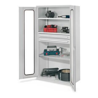 Kappes Schwerlastschrank OMT Mod. 45 RAL 7035 Sichtfenstertüren