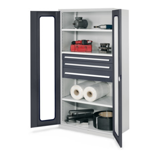 Kappes Schwerlastschrank OMT Mod. 46 RAL 7035/7016 Sichtfenstertüren