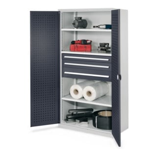 Kappes Schwerlastschrank OMT Mod. 46 RAL 7035/7016 Türen innen Lochplatten