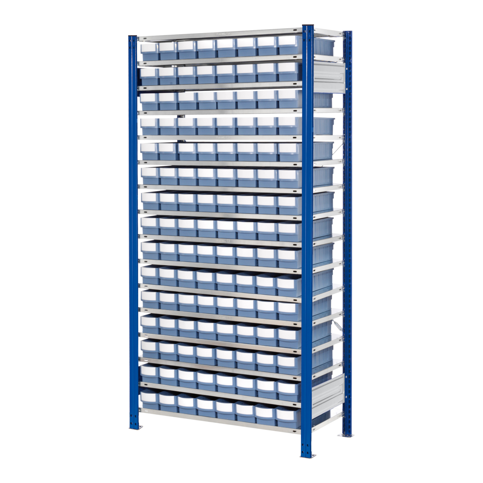 Kappes Steckregal RasterPlan mit Volumenkästen Mod. 30 2000 x 1000 x 500 mm GF taubenblau