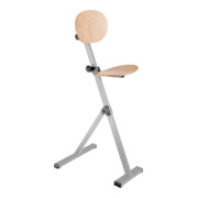 Kappes Stehhilfe ErgoPlus mit Rückenlehne Gestell lichtgrau Buche natur lackiert