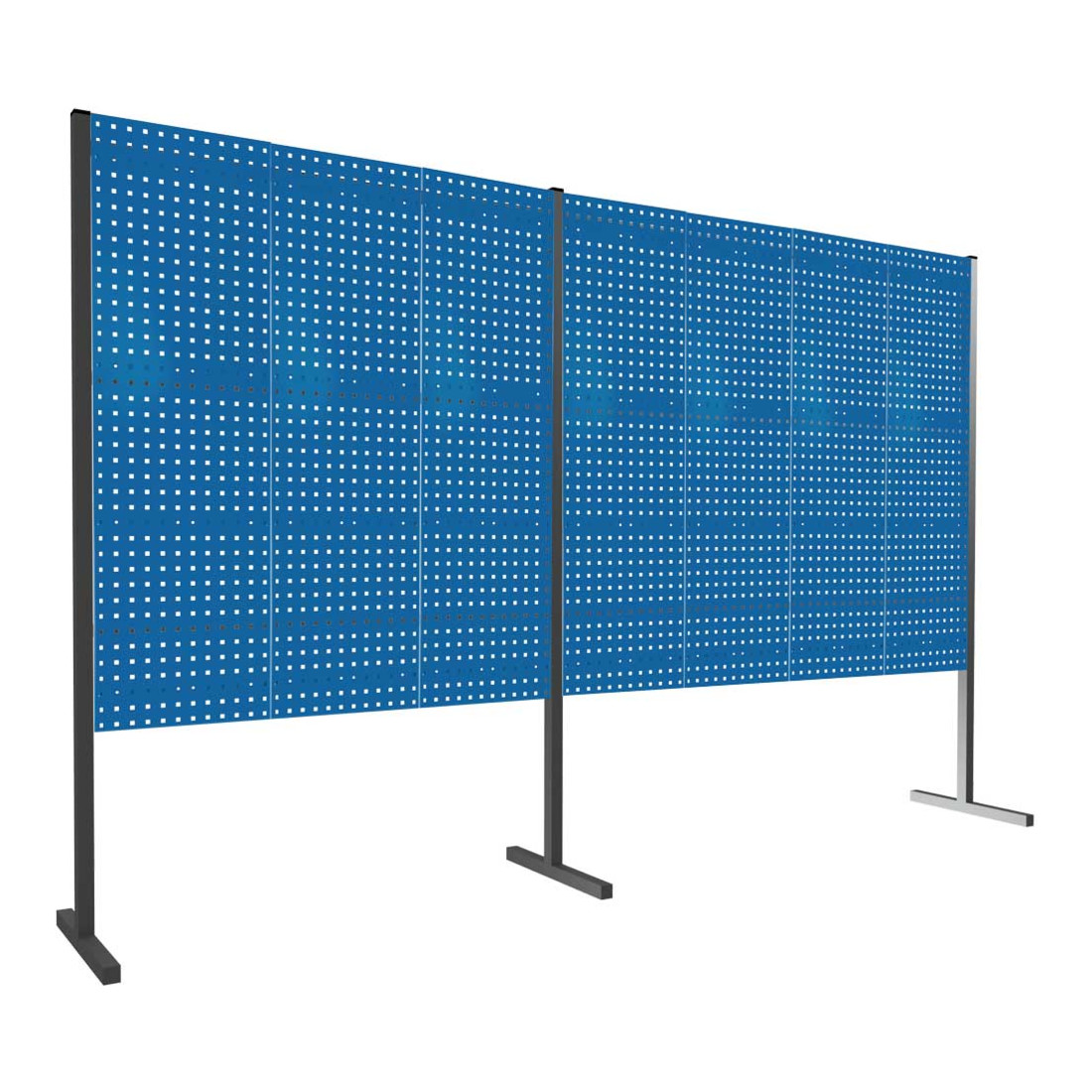 Kappes Trennwand RasterPlan Doppelfeld 180° H1500 mm RAL 5010 Ausstattung 2 LP