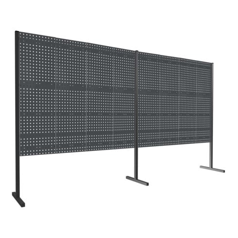 Kappes Trennwand RasterPlan Doppelfeld 180° H1500 mm RAL 7016 Ausstattung 3 LP