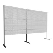 Kappes Trennwand RasterPlan Doppelfeld 180° mit Lochplatten RAL 7035