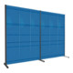 Kappes Trennwand RasterPlan Doppelfeld 180° mit Lochplatten RAL 5010-1