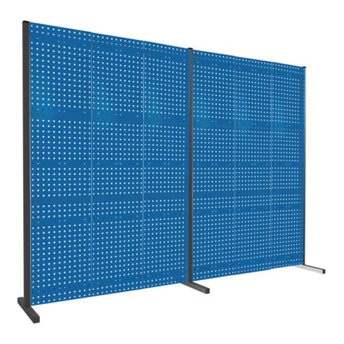 Kappes Trennwand RasterPlan Doppelfeld 180° mit Lochplatten RAL 5010