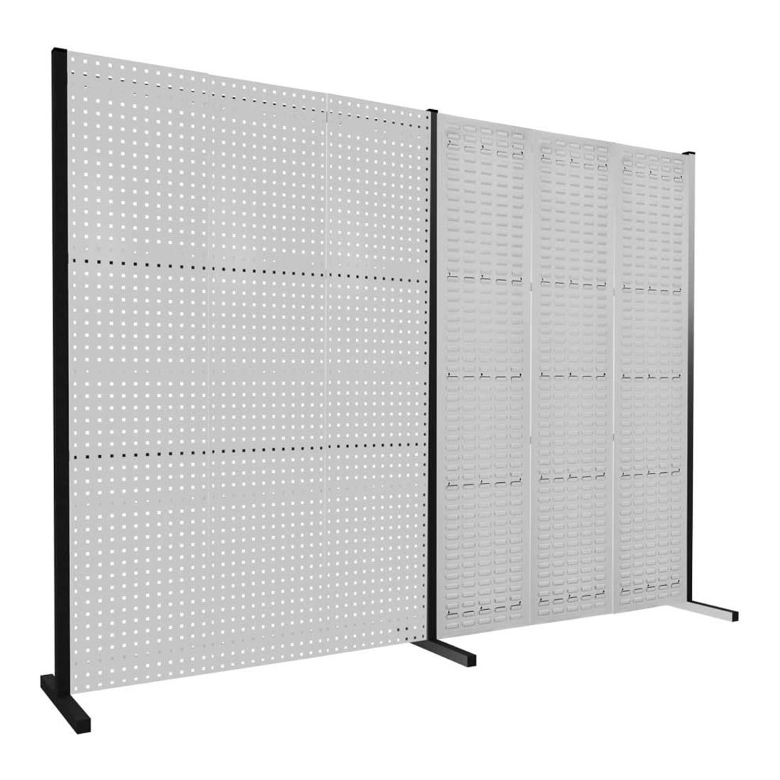 Kappes Trennwand RasterPlan Doppelfeld 180° H2000 mm RAL 7035 Ausstattung 1 LP/SP