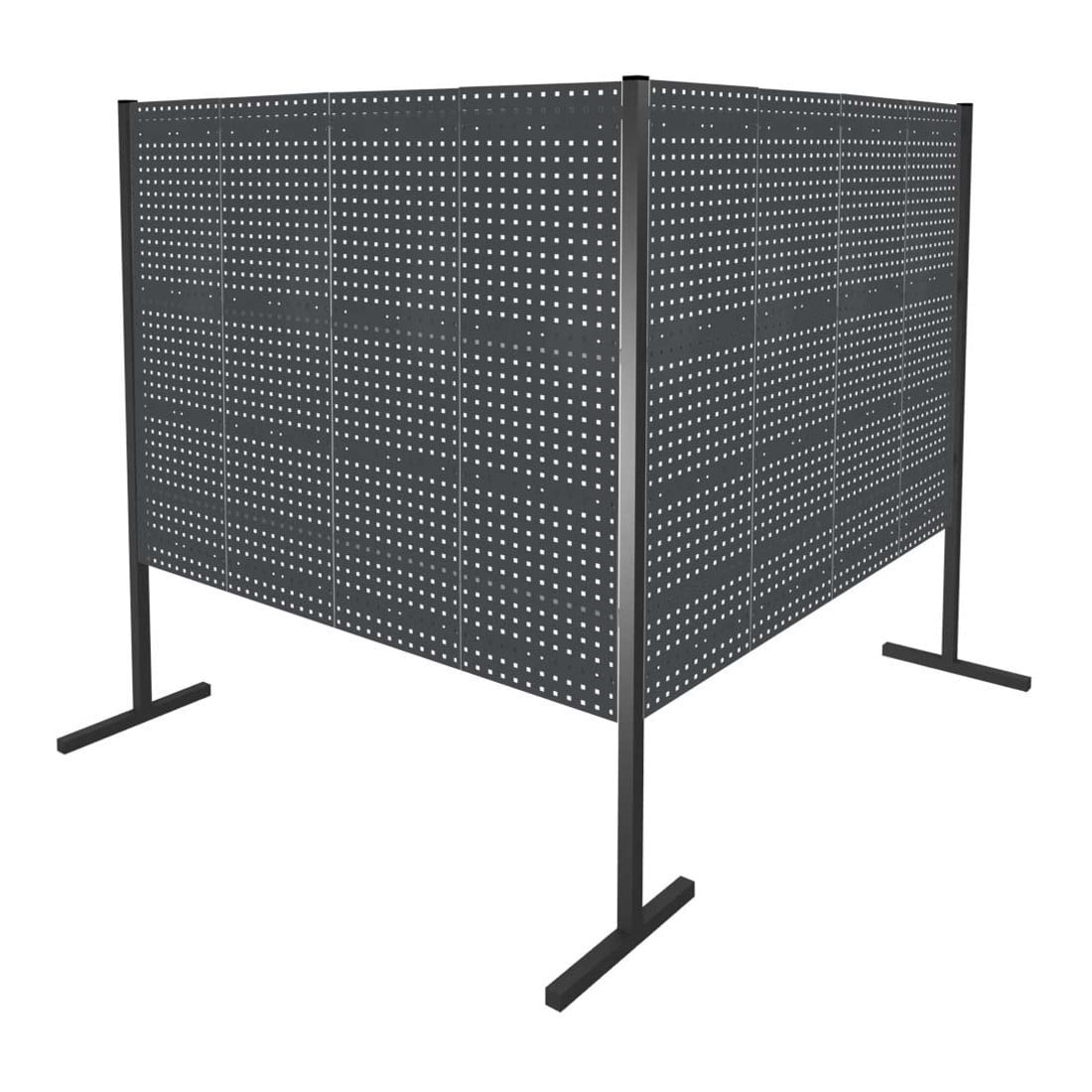 Kappes Trennwand RasterPlan Doppelfeld 90° H1500 mm RAL 7016 8 LP