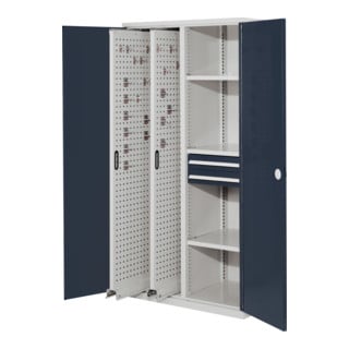 Kappes Vertikalschrank RasterPlan Mod. 81 RAL 7035/7016 Doppelwandtür mit Ausstattung