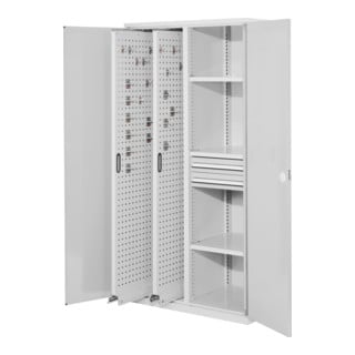 Kappes Vertikalschrank RasterPlan Mod. 81 RAL 7035 Doppelwandtür mit Ausstattung