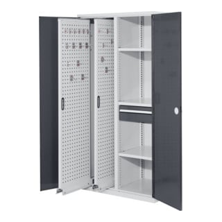 Kappes Vertikalschrank RasterPlan Mod. 82 RAL 7035/7016 Doppelwandtür mit Ausstattung