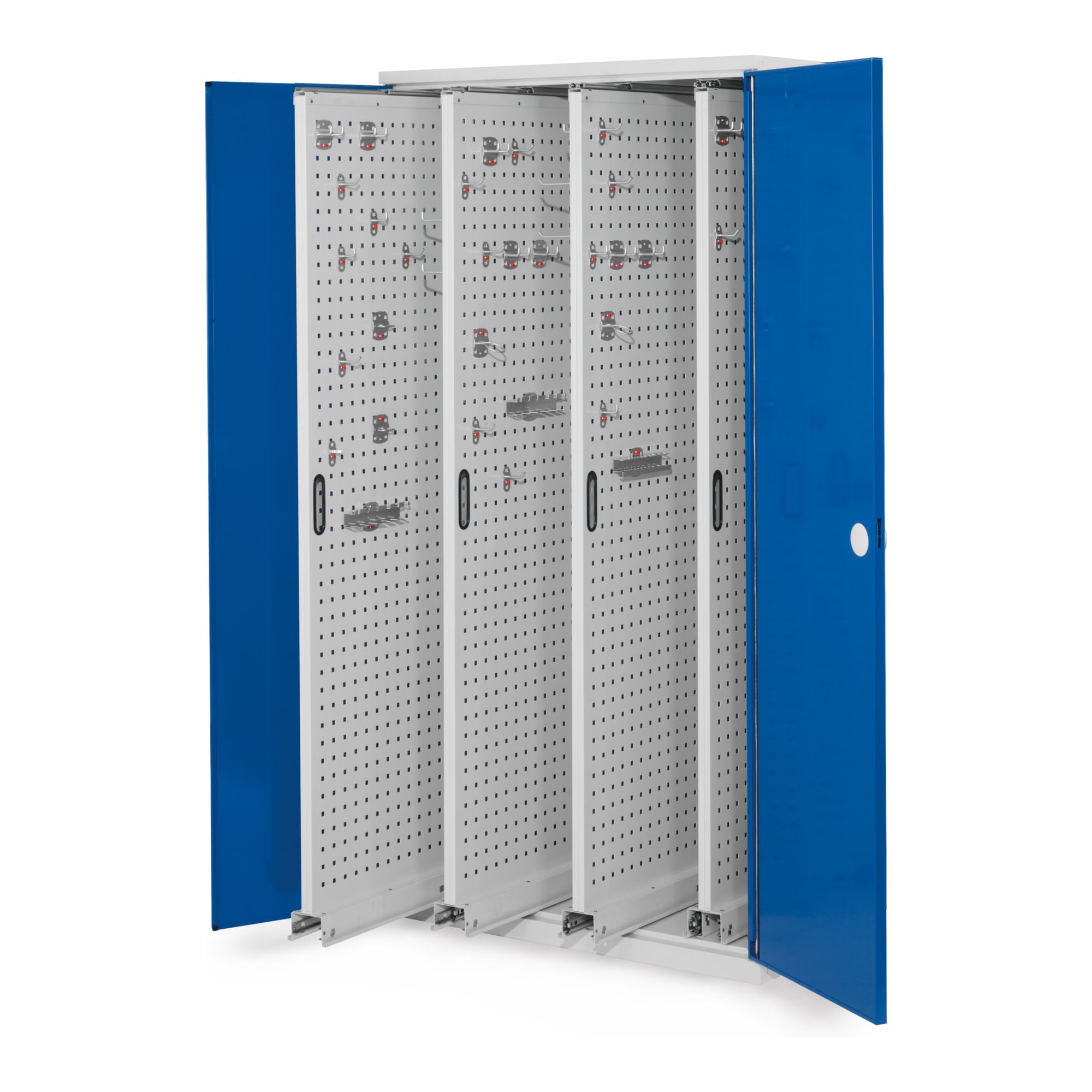 Kappes Vertikalschrank RasterPlan Mod. 83 RAL 7035/5010 Doppelwandtür mit Ausstattung