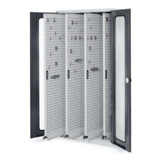 Kappes Vertikalschrank RasterPlan Mod. 83 RAL 7035/7016 Sichtfenstertür mit Ausstattung