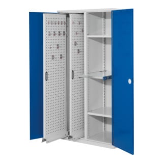 Kappes Vertikalschrank RasterPlan Mod. 84 RAL 7035/5010 Doppelwandtür mit Ausstattung