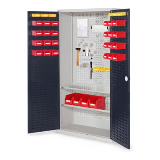 Kappes Werkzeugschrank RasterPlan Mod. 5 T410 mm RAL 7035/7016 Türen innen Schlitzplatten