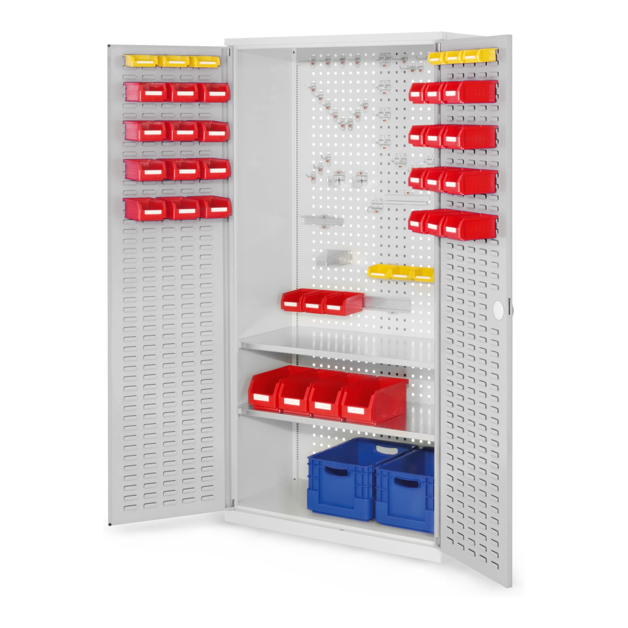 Kappes Werkzeugschrank RasterPlan Mod. 5 T500 mm RAL 7035 Türen innen Schlitzplatten