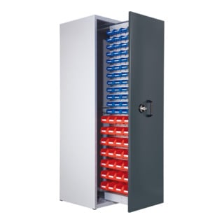 Kappes Zugwagenschrank RasterPlan Mod. 4 7035/7016 1 Auszug bestückt
