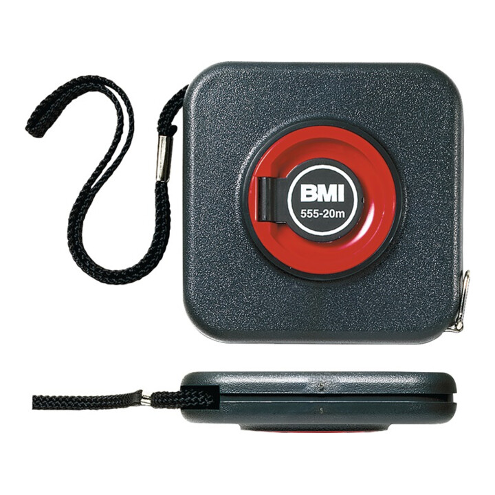 Kapselbandmaß 555 L.20m Band-B.10mm CH mm/cm EG II weiß Stahlmaßband BMI