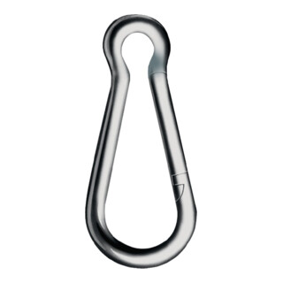 Karabinerhaken DIN 5299,Form C L.60mm Drahtstärke 6mm Trgf. 120kg ZN