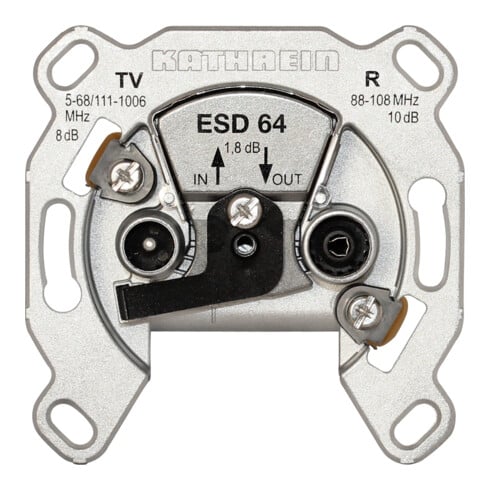 Kathrein Antennensteckdose 2fach Durchschleifdose ESD 64