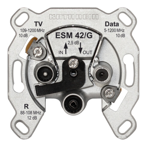 Kathrein BK-Modem-Steckdose 3fach Durchgangsd.selektiv ESM 42/G