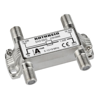 Kathrein Diviseur F 2 voies 5-1218 MHz 16 dB EAD 03/G