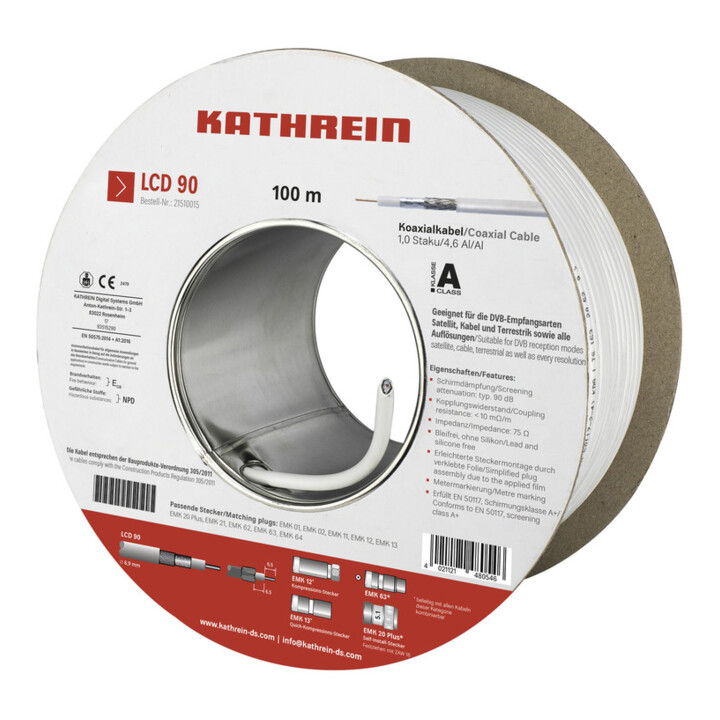 Kathrein Koaxialkabel 90 dB, A LCD 90/100m Eca