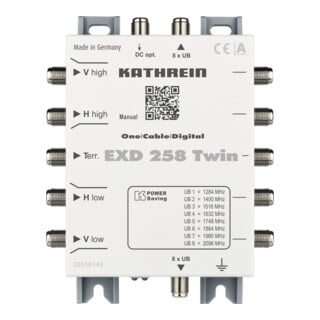 Kathrein Multiswitch à câble unique DG 5-862+950-2150 MHz EXD 258 Twin