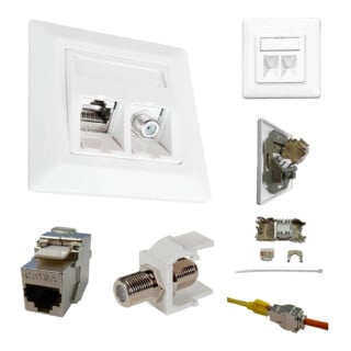 Kathrein Netzwerkdose RJ45 Cat6A Kombi ESN 300
