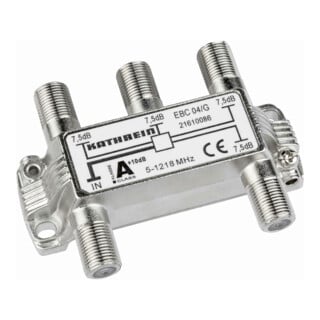 Kathrein Répartiteur 4 voies 5-1218 MHz 7,5 dB EBC 04/G