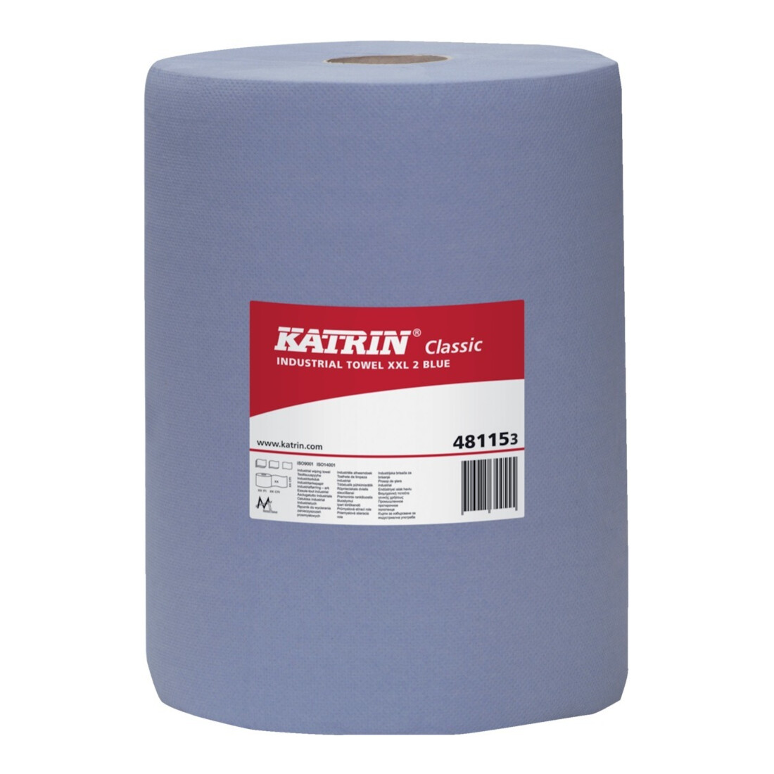 KATRIN Classic XXL 2 bleu laminé 38x36 cm rouleau avec 500 feuilles