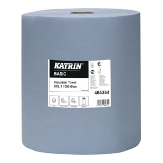 KATRIN Papier essuie-tout 3 plis bleu 1000 feuilles, 38x36 cm