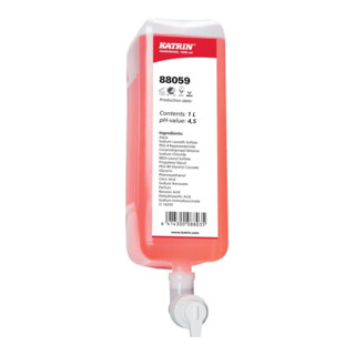 KATRIN Savon liquide pour les mains 6x1 l avec pompe