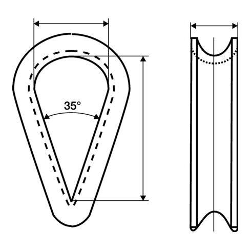 Kausche für Hanfseile DIN 6899