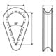 Kausche für Hanfseile DIN 6899-4