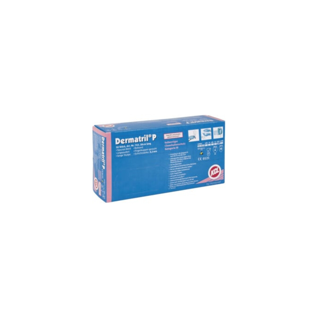 Gants jetables Honeywell Dermatril P 743 bleu nitrile