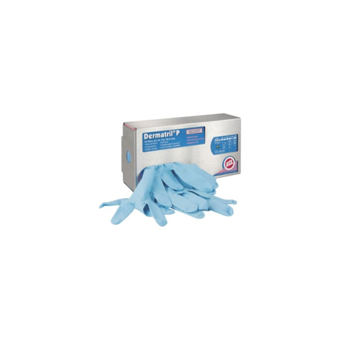 Gants jetables Honeywell Dermatril P 743 bleu nitrile