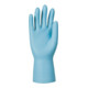 Gants jetables Honeywell Dermatril P 743 bleu nitrile-1