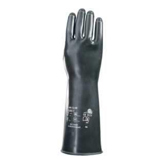 KCL Guanti di protezione da prodotti chimici Butoject 898, neri con polsino arrotolato
