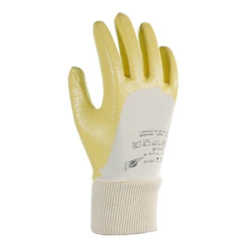 KCL Guanti Sahara 100 in nitrile con polsino a maglia giallo