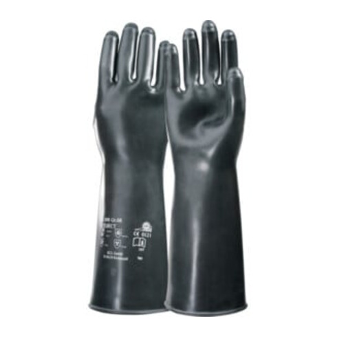 KCL Handschoenen Butoject 898 zwart chemische bescherming met gerolde manchet