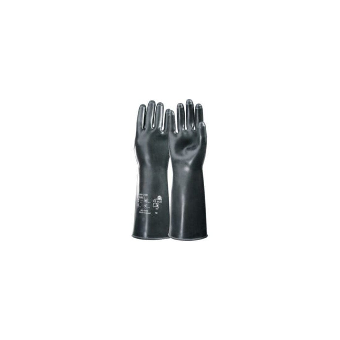 KCL Handschoenen Butoject 898 zwart chemische bescherming met gerolde manchet