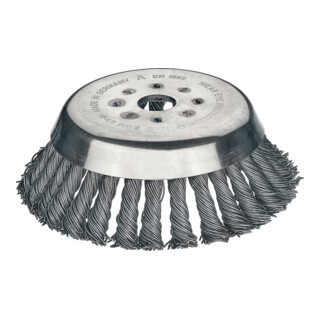 Kegelbürste D.180mm Drahtstärke 0,5mm STA 14mm Bohr.20mm 8000min-¹ LESSMANN