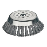 Kegelbürste D.180mm Drahtstärke 0,5mm STA 14mm Bohr.25,4mm 8000min-¹ LESSMANN