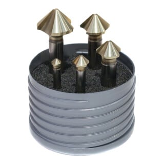 Kegelsenkersatz DIN 335C 90Grad EUC 6,3-25mm HSS spezial 5-tlg.Ku.-Box BECK