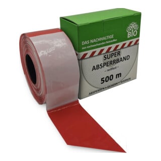 KELMAPLAST Absperrband 500 m-Rolle rot/weiß geblockt