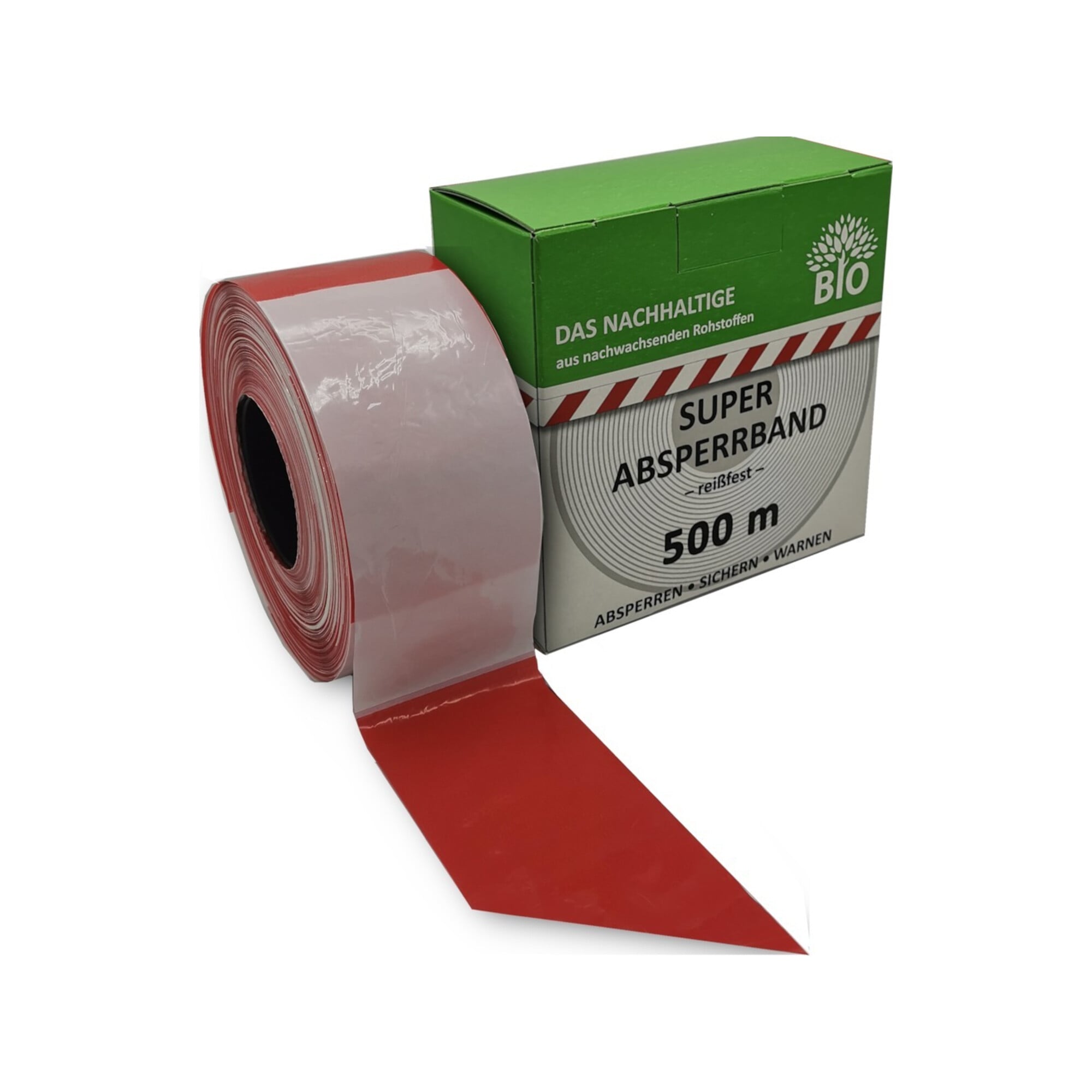 KELMAPLAST Absperrband 500 m-Rolle rot/weiß geblockt