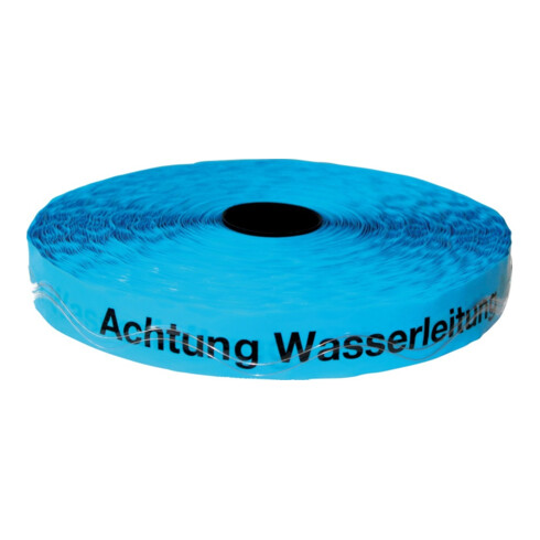 KELMAPLAST Ruban de repérage avec 2 fils inox Avertissement canalisation eau bleu Largeur 40 mm
