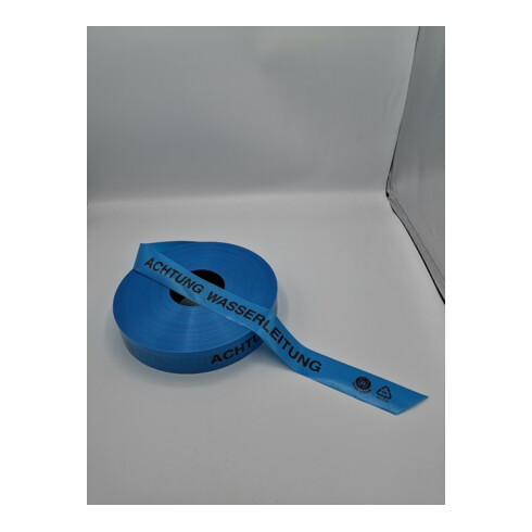 KELMAPLAST Ruban de signalisation de tranchée 250 m Attention canalisation d'eau, min. 80% regranulé Bleu